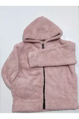 Hooded Girl-Boy Child Jacket-Pink - 1
