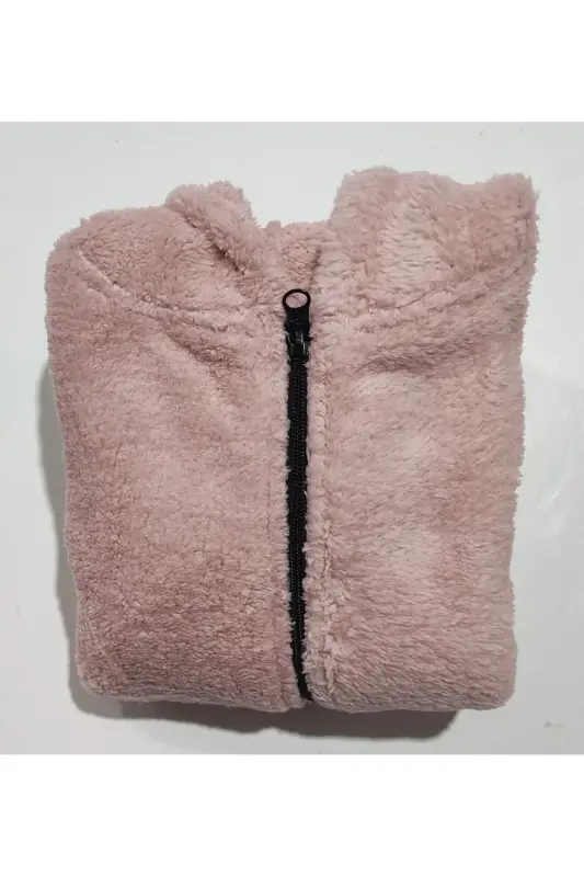 Hooded Girl-Boy Child Jacket-Pink - 3
