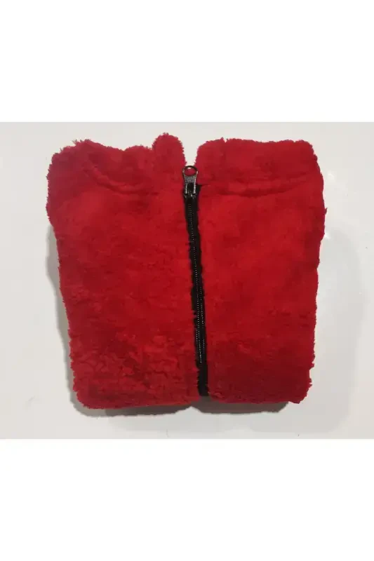 Hooded Girl-Boy Children's Jacket-Red - 5