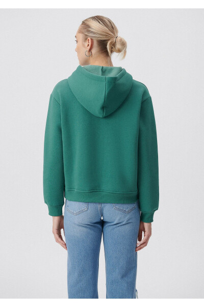 Hooded Green Basic Sweatshirt 167299-71870 - 13