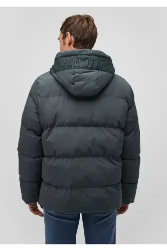 Hooded Green Puffer Jacket 0110349-71598 - 4