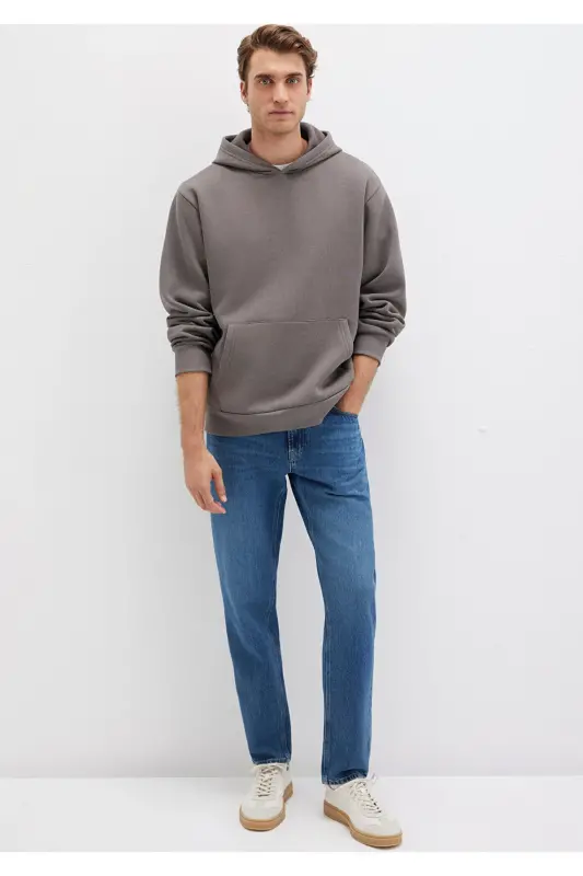 Hooded Grey Basic Sweatshirt 0S10275-70096 - 2