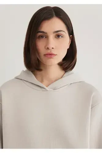 Hooded Grey Basic Sweatshirt 167299-70074 - 5