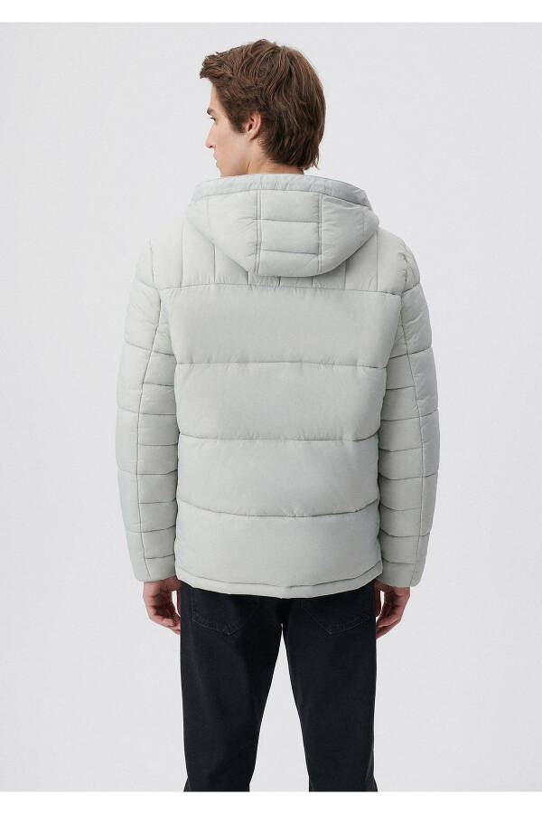 Hooded Grey Puffer Jacket - 3