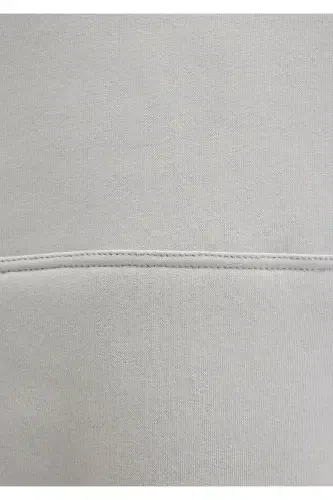 Hooded Grey Sweatshirt with Logo Print 1600361-34322 - 8