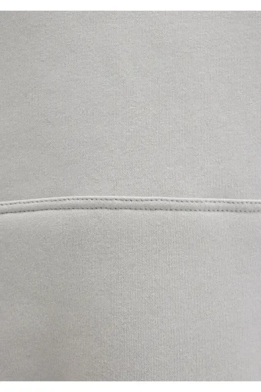 Hooded Grey Sweatshirt with Logo Print 1600361-34322 - 8