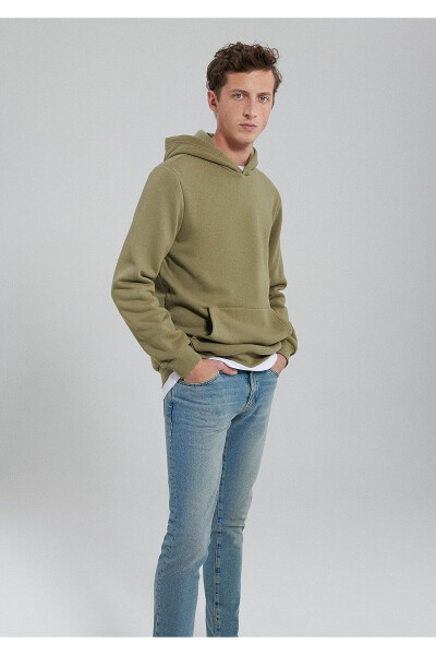 Hooded Khaki Basic Sweatshirt 0610937-71819 - 19