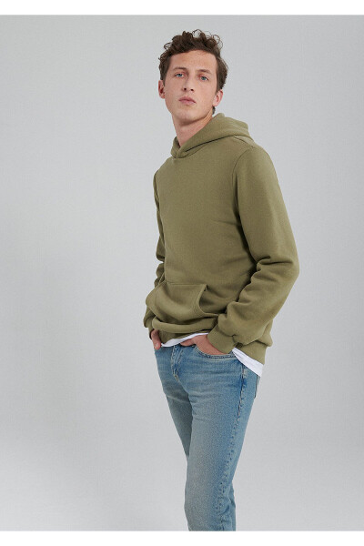 Hooded Khaki Basic Sweatshirt 0610937-71819 - 20