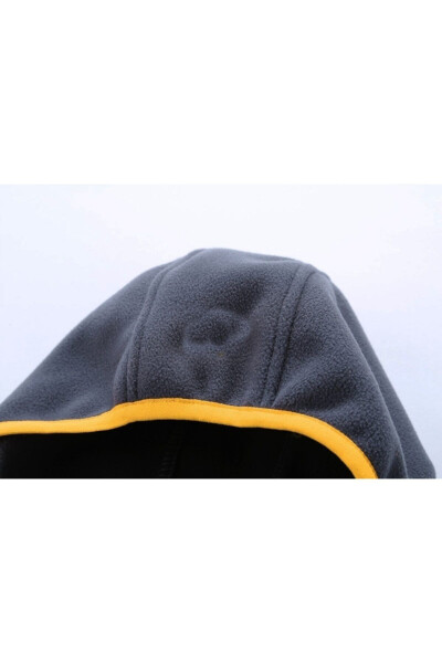 Hooded Kids Fleece Jacket - Boys Girls Fleece Sweat Smoke - 3