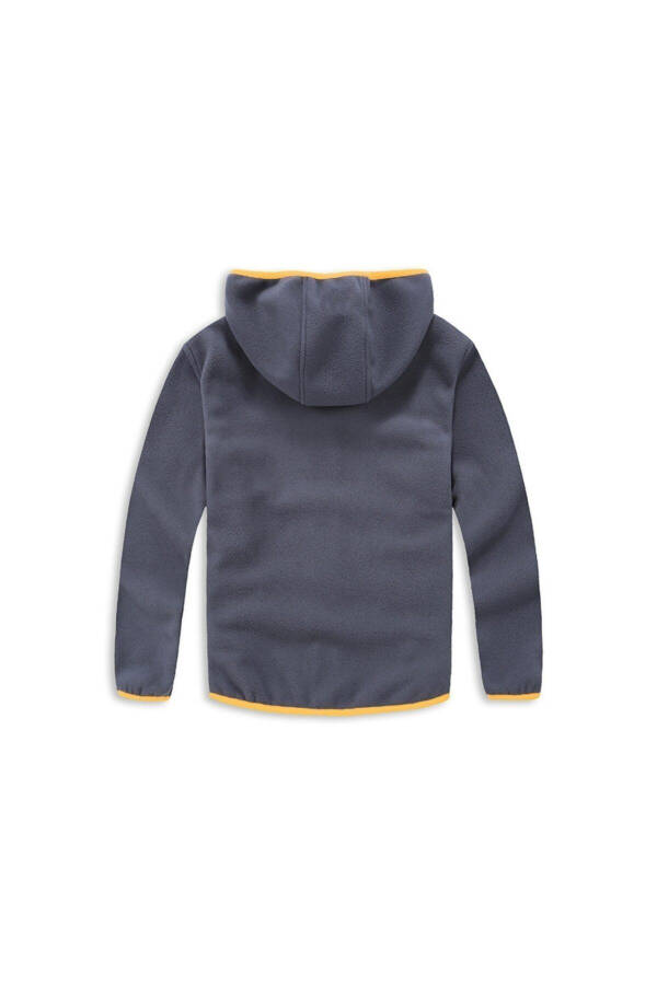 Hooded Kids Fleece Jacket - Boys Girls Fleece Sweat Smoke - 4