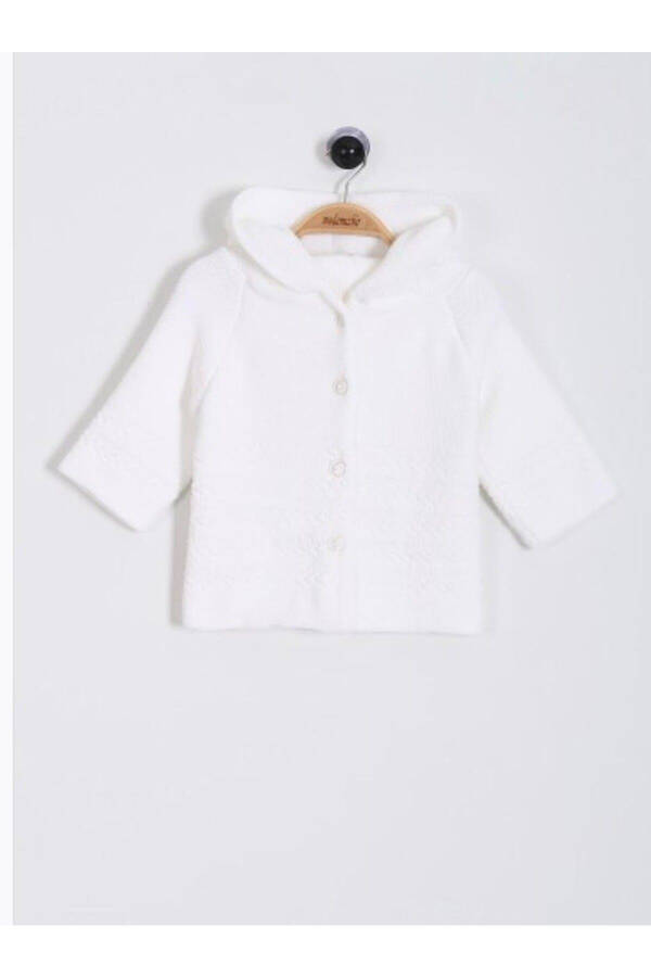 Hooded Knit Baby Cardigan - 1