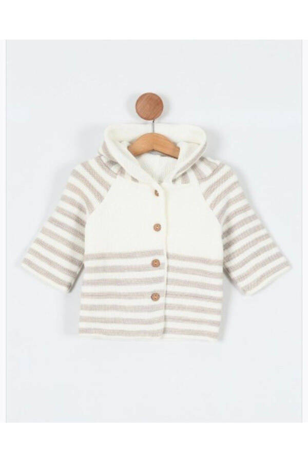 Hooded Knit Baby Cardigan - 1