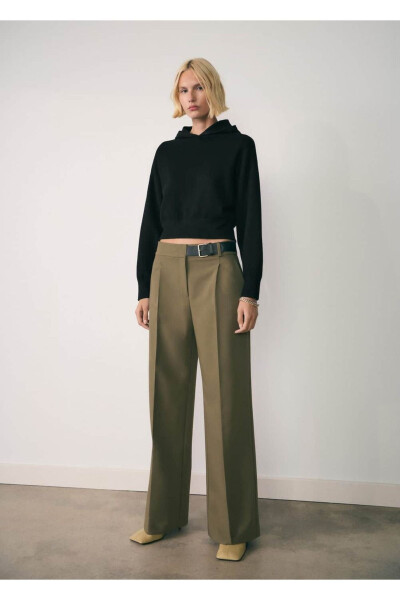 Hooded knitted sweater - MANGO WOMAN (1)
