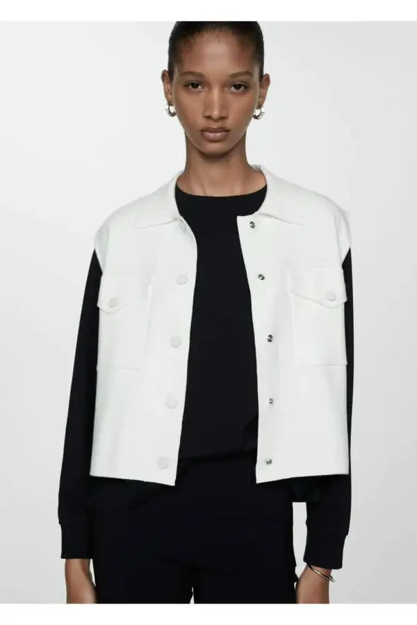 Hooded Knitted Vest - 1