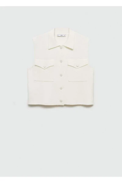 Hooded Knitted Vest - 3