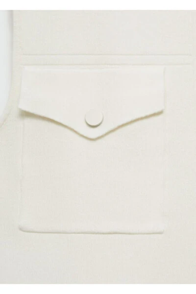 Hooded Knitted Vest - 5