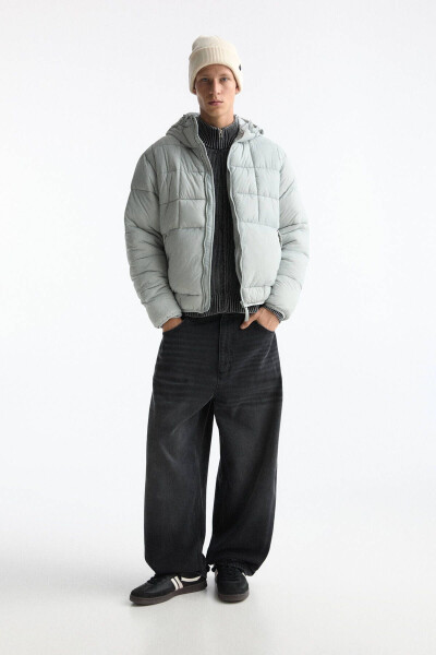 Hooded lightweight puffer jacket - 1