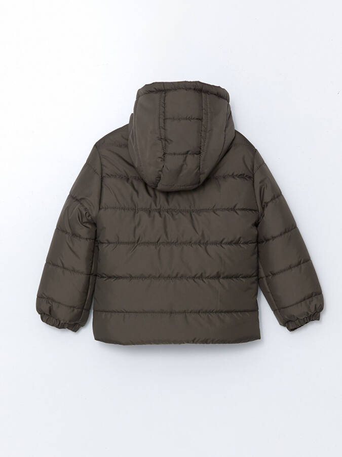 Hooded Long Sleeve Boy's Jacket-Khaki - 2