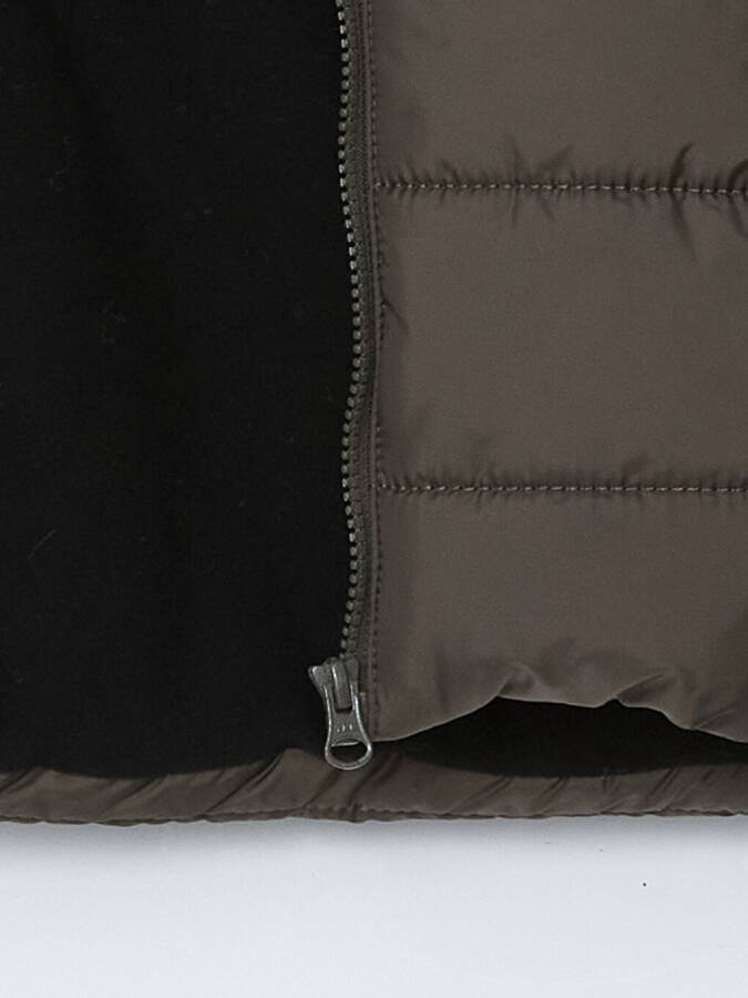 Hooded Long Sleeve Boy's Jacket-Khaki - 3