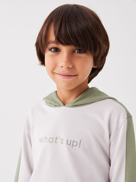 Hooded Long Sleeve Boys Sweatshirt and Tracksuit Bottoms - 11