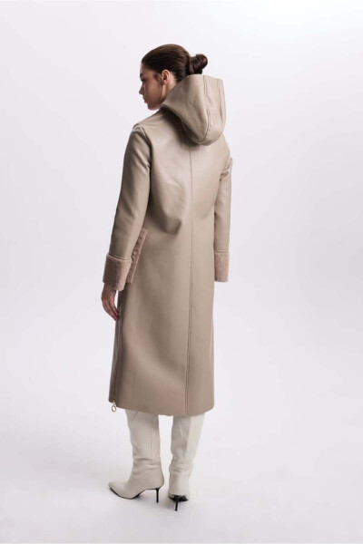 Hooded mink fur coat - 6