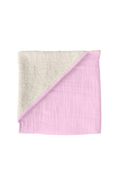 Hooded Muslin Baby & Kid Towel Swaddle Bath Towel Cotton Beach Towel Double-Sided Use - 14