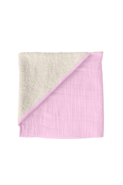 Hooded Muslin Baby & Kid Towel Swaddle Bath Towel Cotton Beach Towel Double-Sided Use - 6