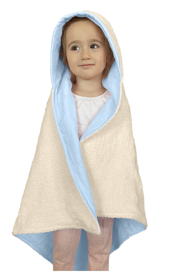 Hooded Muslin Baby Toddler Towel Swaddle Bath Towel Cotton Beach Towel Double-Sided Use - 10