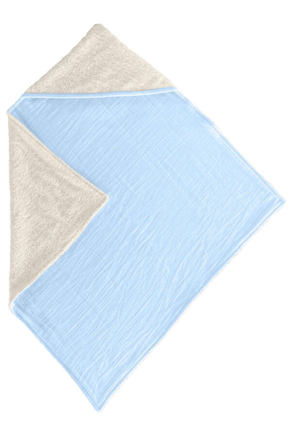 Hooded Muslin Baby Toddler Towel Swaddle Bath Towel Cotton Beach Towel Double-Sided Use - 13
