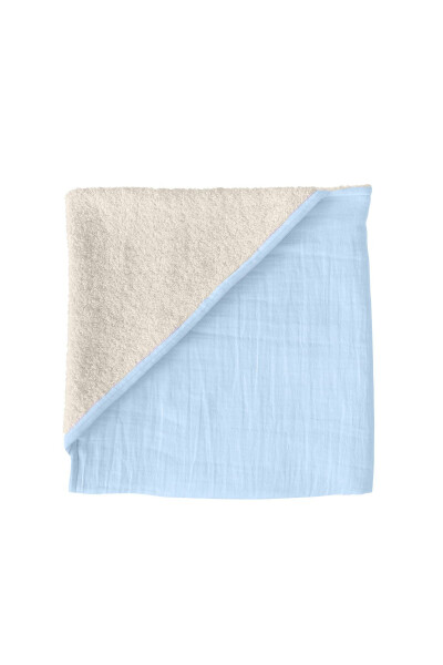 Hooded Muslin Baby Toddler Towel Swaddle Bath Towel Cotton Beach Towel Double-Sided Use - 15
