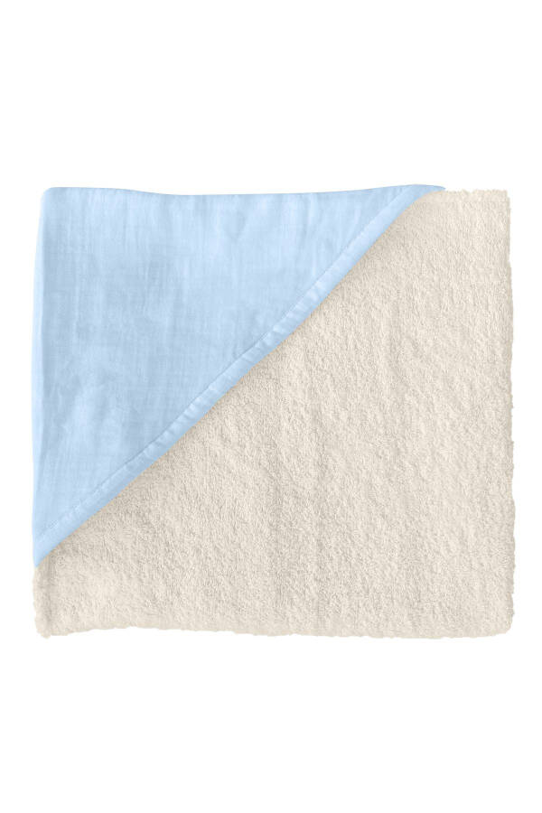 Hooded Muslin Baby Toddler Towel Swaddle Bath Towel Cotton Beach Towel Double-Sided Use - 16