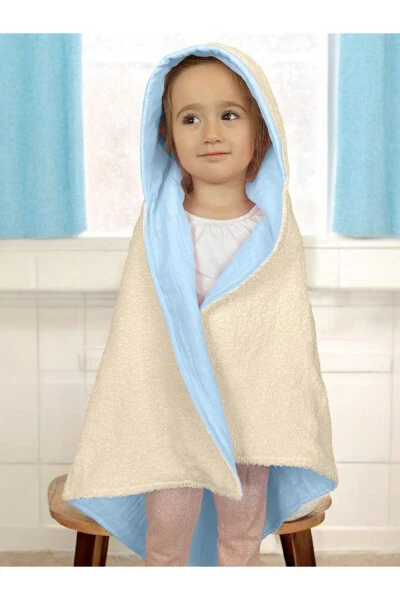 Hooded Muslin Baby Toddler Towel Swaddle Bath Towel Cotton Beach Towel Double-Sided Use - JOYOUS MOM KIDS