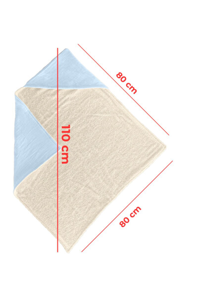 Hooded Muslin Baby Toddler Towel Swaddle Bath Towel Cotton Beach Towel Double-Sided Use - 6