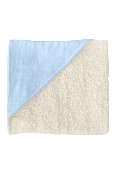 Hooded Muslin Baby Toddler Towel Swaddle Bath Towel Cotton Beach Towel Double-Sided Use - 8