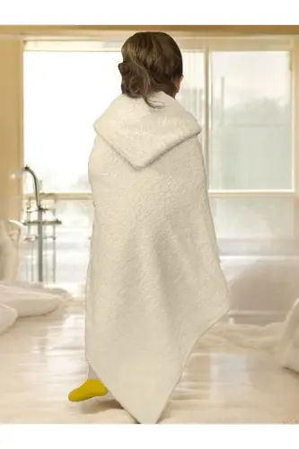 Hooded Muslin Towel Baby Kid Towel Swaddle Bath Towel Cotton Beach Towel Double Sided Use - 3
