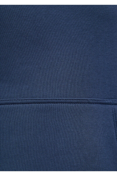 Hooded Navy Blue Basic Sweatshirt 167299-70488 - 6