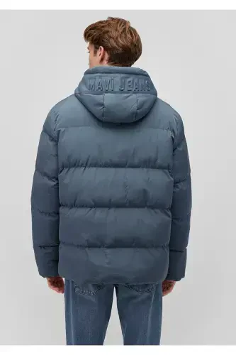 Hooded Navy Blue Puffer Jacket 0110349-70501 - 4