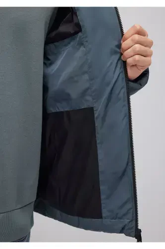 Hooded Navy Blue Puffer Jacket 0110349-70501 - 6