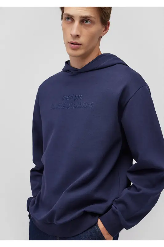 Hooded Navy Sweatshirt - MAVI