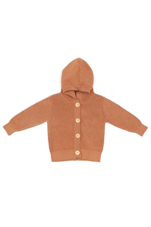 Hooded Organic Cotton Baby and Child Hoodie Brown - 2