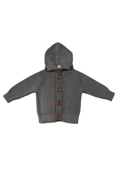 Hooded Organic Cotton Baby & Kids Hoodie Grey - 1