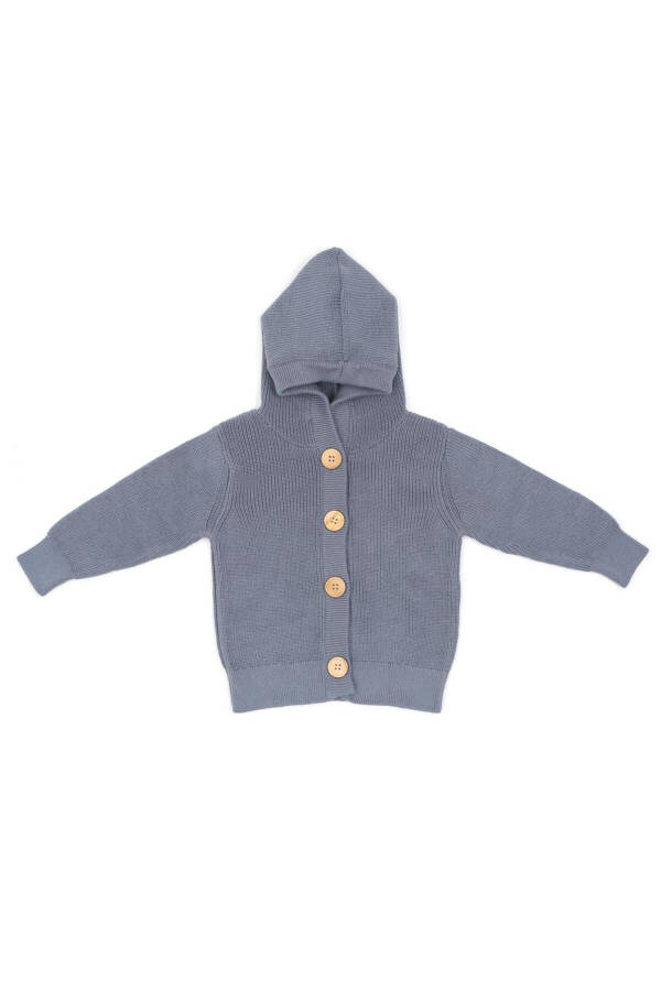 Hooded Organic Cotton Baby & Kids Sweatshirt Blue - 2