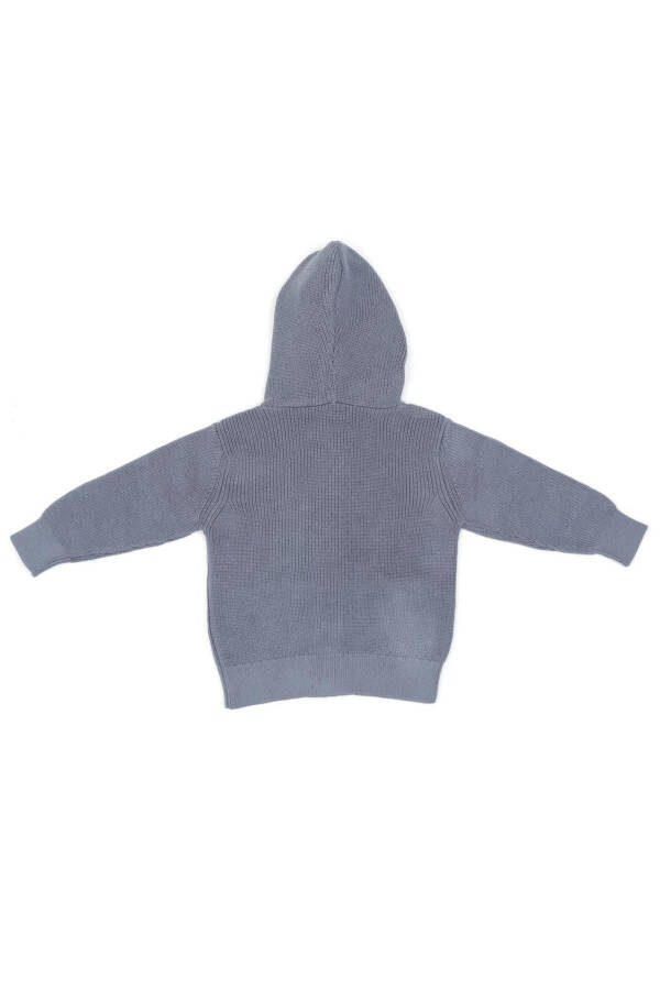 Hooded Organic Cotton Baby & Kids Sweatshirt Blue - 3