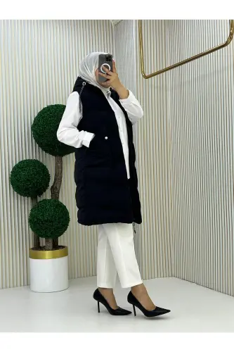 Hooded Padded Vest-Black - 5