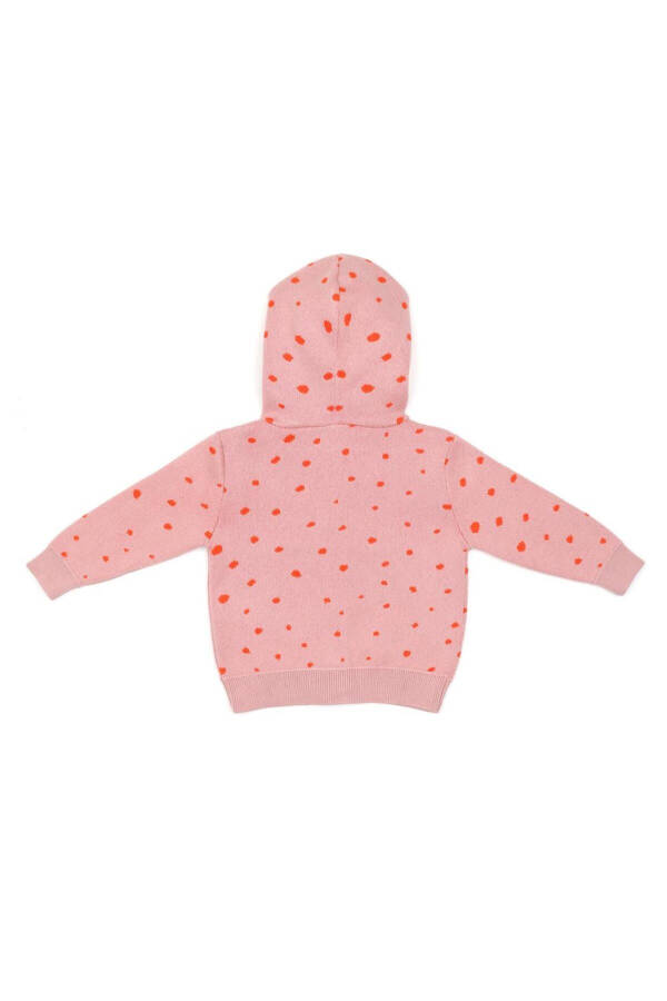 Hooded Patterned Organic Cotton Baby and Kids Hoodie Pink - 2