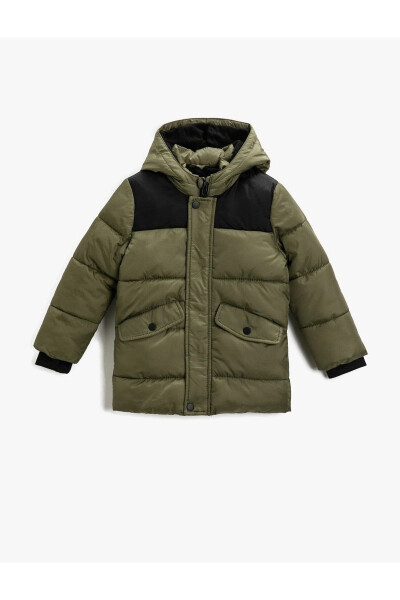 Hooded puffer jacket - 1