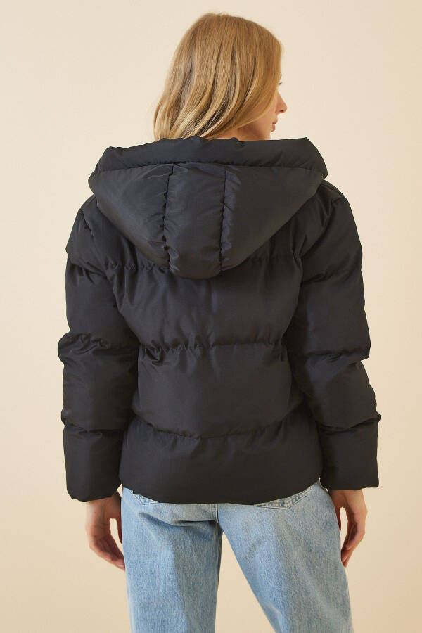 Hooded Puffer Jacket BLACK - 5