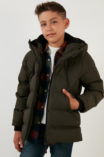 Hooded Puffer Jacket with Fleece Lined Zippered Pockets 5760040 - 13