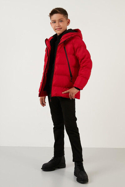 Hooded Puffer Jacket with Fleece Lined Zippered Pockets 5760040 - 13