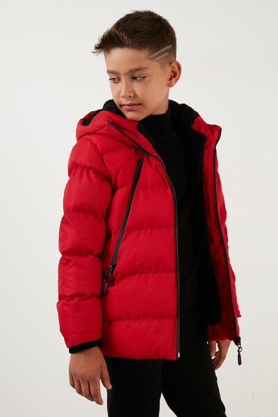 Hooded Puffer Jacket with Fleece Lined Zippered Pockets 5760040 - 15